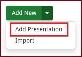 Add Presentation