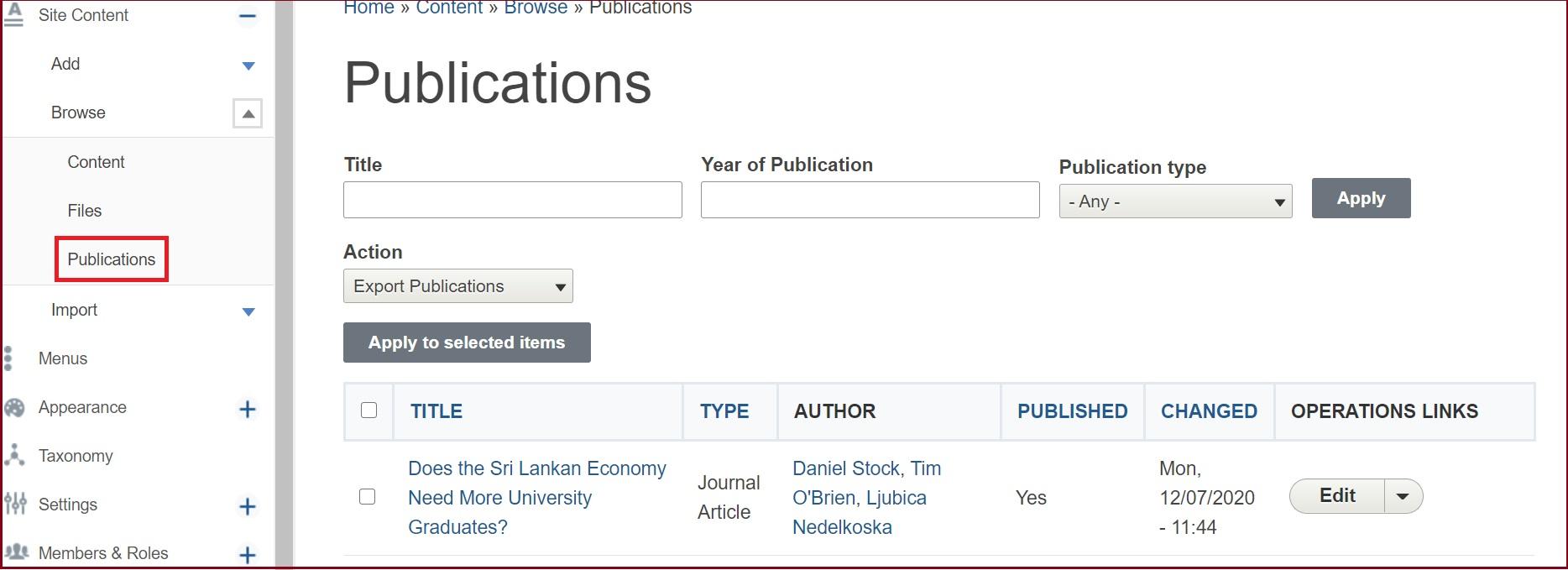 Browse Publications