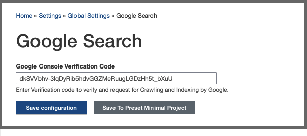 Google Search Console Verification Code