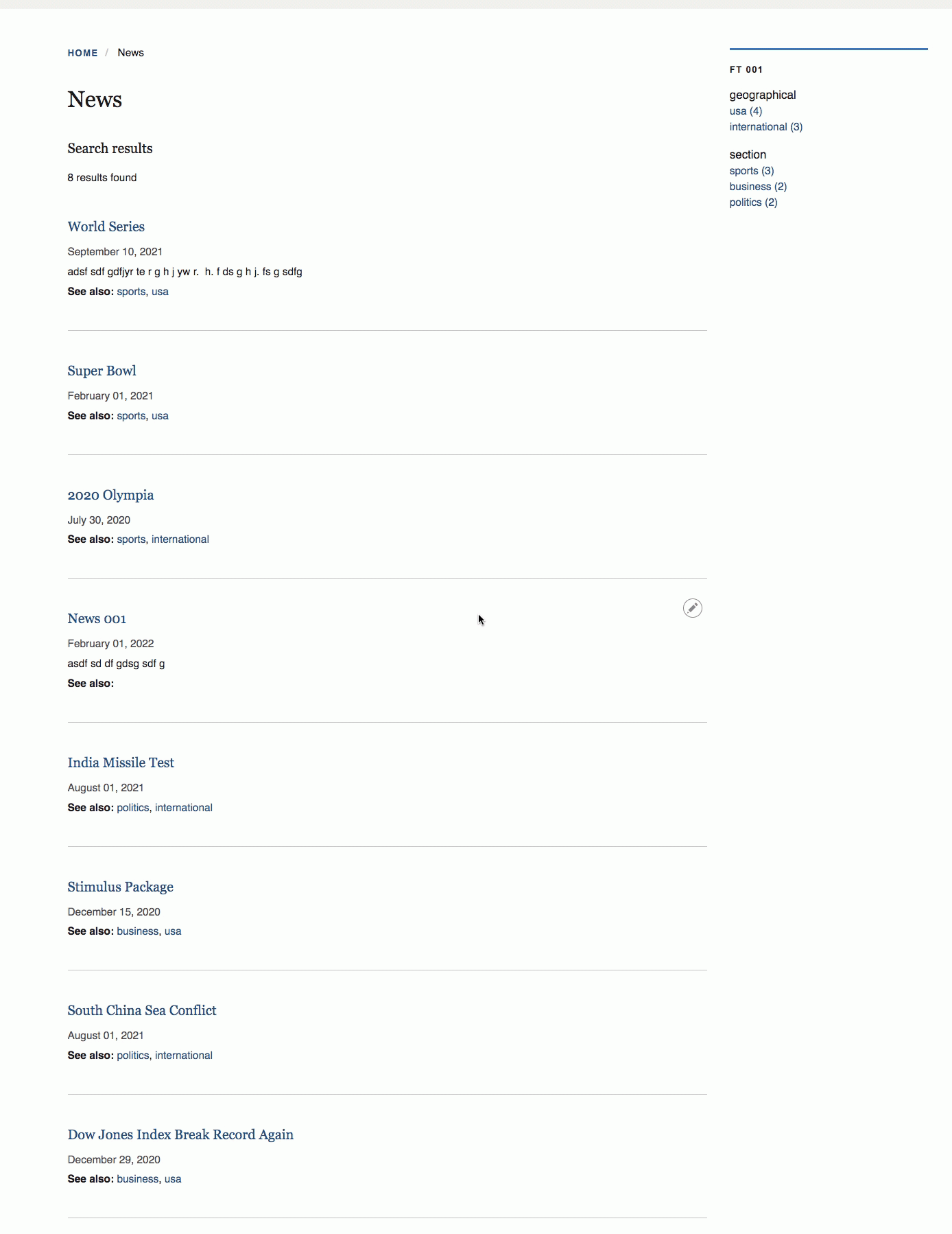 how faceted taxonomy widget work