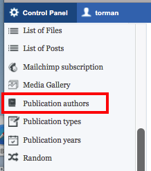 Publications by Author widget