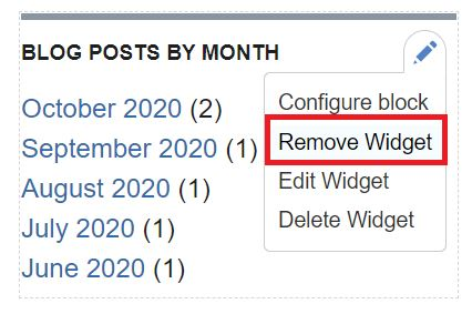 Remove Blog Posts by Month
