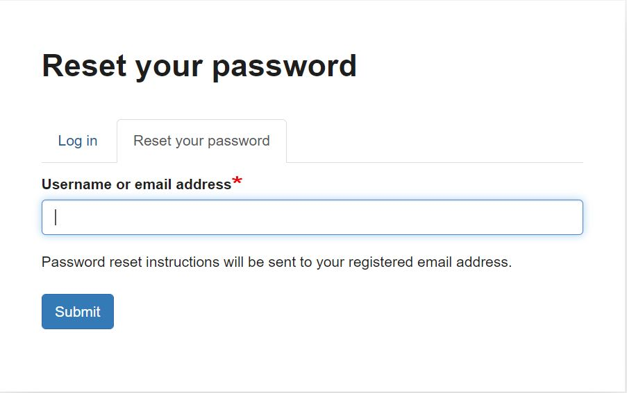 Reset your Password