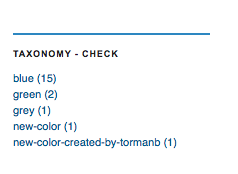 sample of taxonomy widget