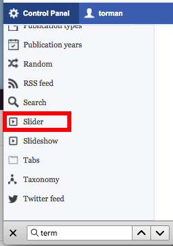 select slider from list