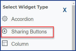 Sharing Buttons Widget