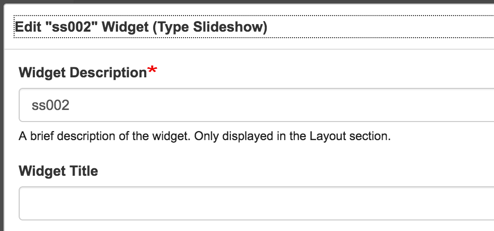 Editing Slideshow Widget | OpenScholar Documentation